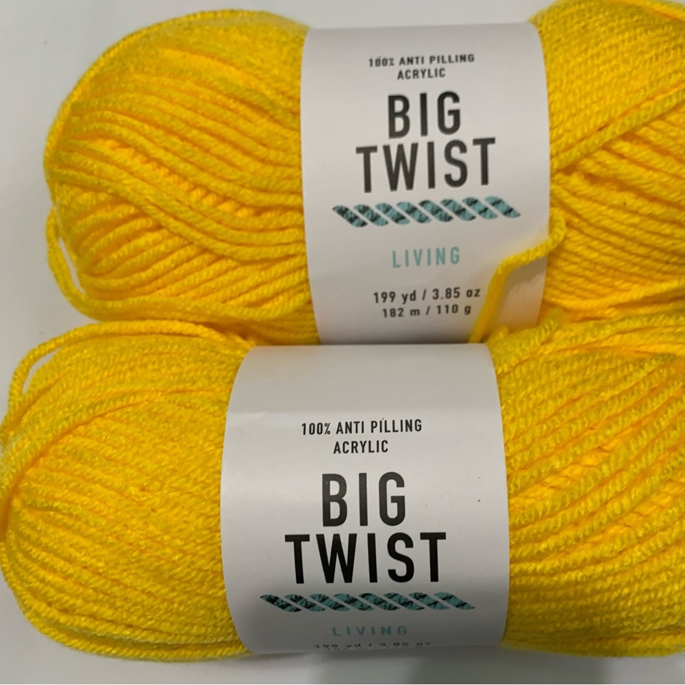 Big Twist  Acrylic Yarn in Sunshine (2 skeins)